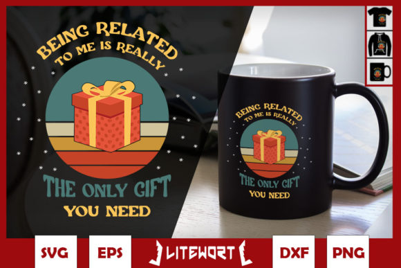 Being Related to Me Funny Christmas Graphics for Crafts