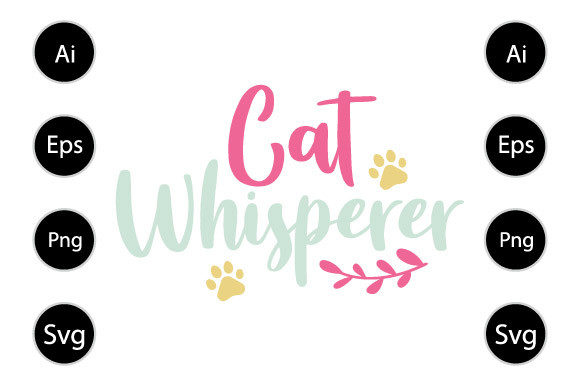 Cat Whisperer, Funny Cat Design: A Graphic Designer's Review for Crafts and Graphics
