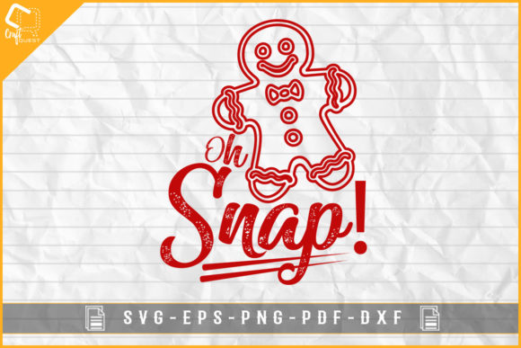 Christmas Funny Cookies Oh Snap Design for Graphics and Crafts