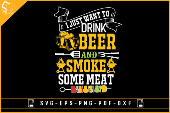 Funny BBQ and Wine Lover T-shirt Design Graphics Crafts