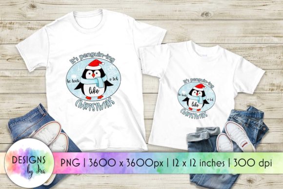 Funny Christmas Penguin Sublimation PNG Graphics and Crafts