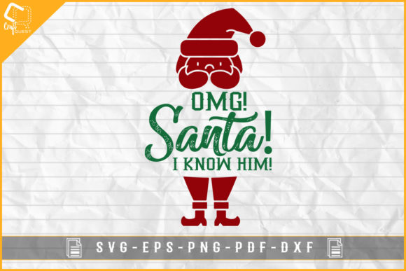 Funny Christmas Santa Vector Design Graphics for Crafts