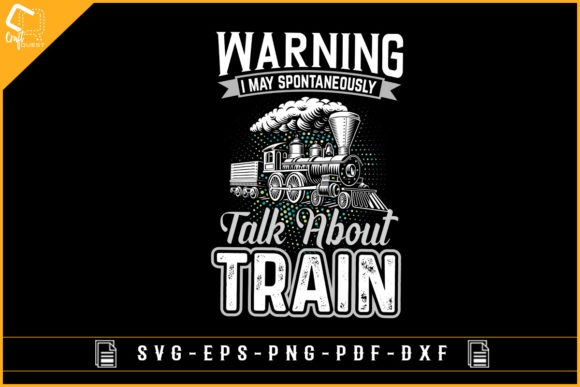 Funny Train T-shirt Sublimation Design for Graphics and Crafts