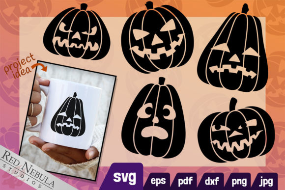Halloween SVG Pumpkin Jack O Lanterns Graphics for Crafts